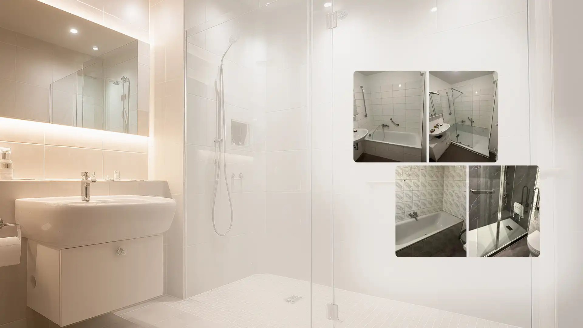 Wir verwandeln Ihr Badezimmer in Düsseldorf – modern, fugenlos und ohne lange Baustellenzeit.