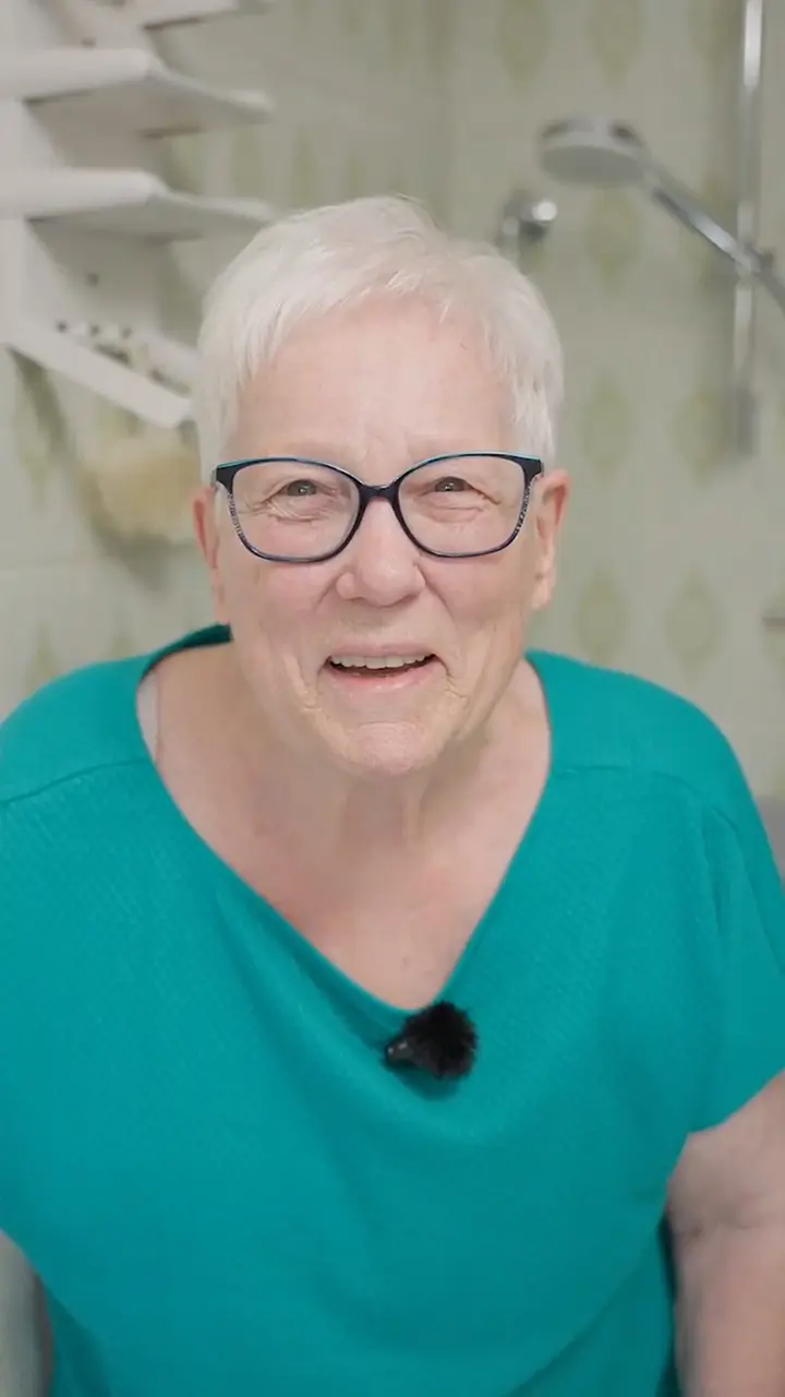 Jeanette Unold über den Umbau mit Profi-Dusch